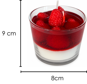 Vela Fresas con Yogurt - Diseño Realista