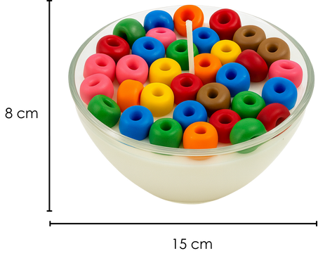 Vela Tazón Fruit Loops - Diseño Realista