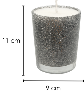 Vela Brilla con Glitter - Elegancia Brillante