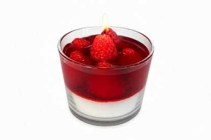 Vela Fresas con Yogurt - Diseño Realista