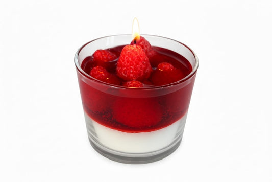 Vela Fresas con Yogurt - Diseño Realista