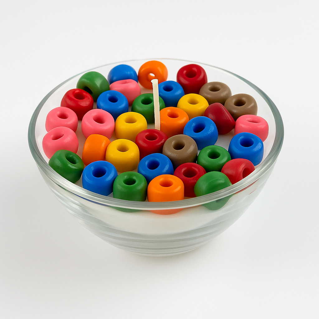 Vela Tazón Fruit Loops - Diseño Realista