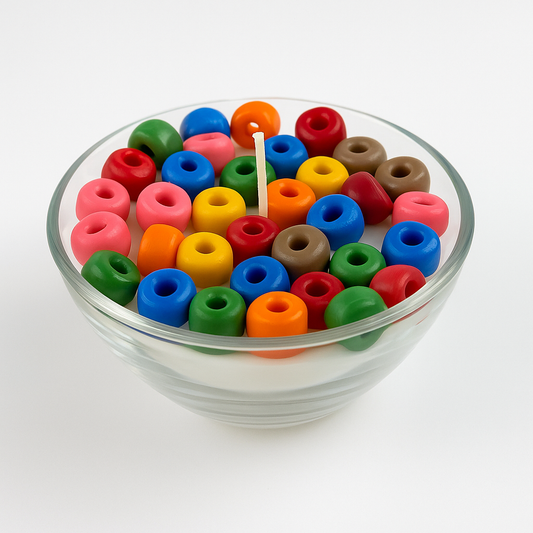 Vela Tazón Fruit Loops - Diseño Realista