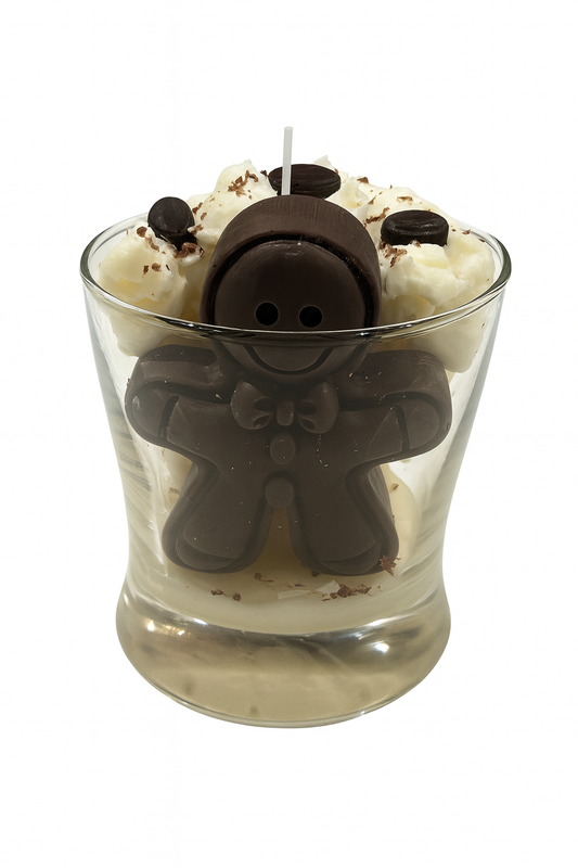 Vela Vaso Muñeco de Jengibre - Navidad