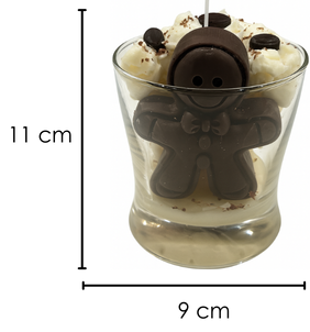 Vela Vaso Muñeco de Jengibre - Navidad