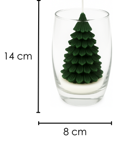 Vela Vaso Árbol de Pino - Navidad